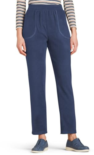 Chums Ladies Fleece Trousers with Elasticated Waist with Secure Zip Pockets Navy 16-18 Extra Short