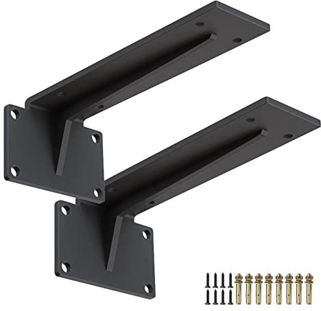 Consoles et taquets pour étagères Lot de 2 supports d'étagère très résistants, support de support d'étagères métalliques extra larges pour cheminée, support de comptoir triangulaire flottant mural, ch