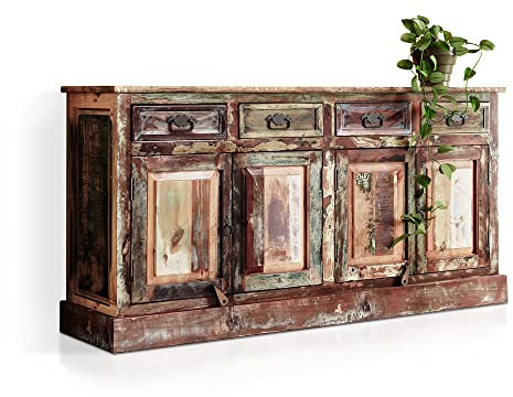 moebel-eins Riverboat Sideboard II aus Altholz, Material Massivholz, Vintage-Optik