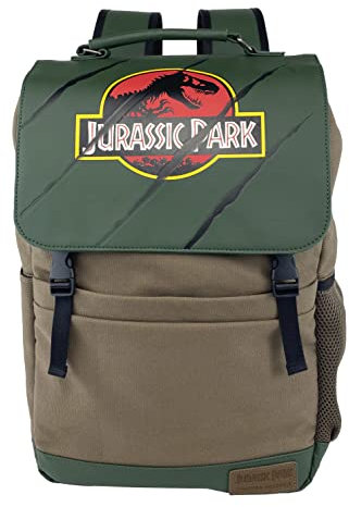 Jurassic World- Rucksack, Casual, 30. Jahrestag, Braun, Unisex, Taschen, Rucksack, Offizielles Produkt (CyP Brands)