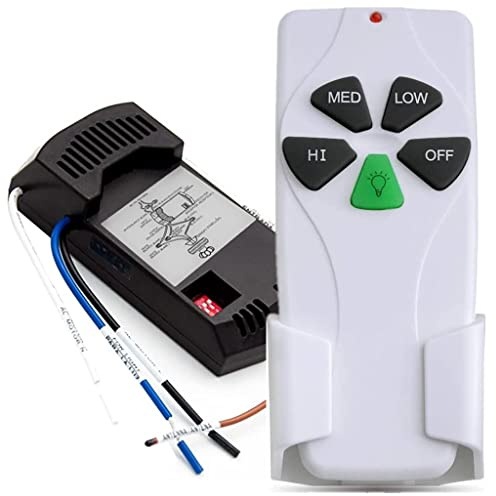 Kit telecomando universale per ventilatore da soffitto 53T, 3 velocità e dimmer della luce, compatibile con telecomandi 11T 35T HD5 UC7030T UC9050T ecc. per Harbor Breeze Hampton Bay Hunter Litex (Kit