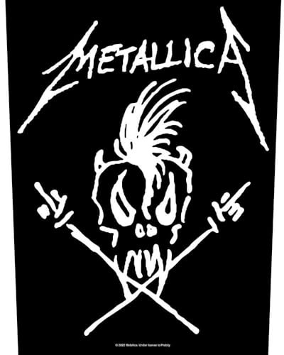Metallica Back Patch Scary Guy Band Logo Official Black One Size