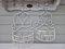 Arinosa Wandkorb Set 2 Stück Metall Körbe Weiß Vintage Shabby