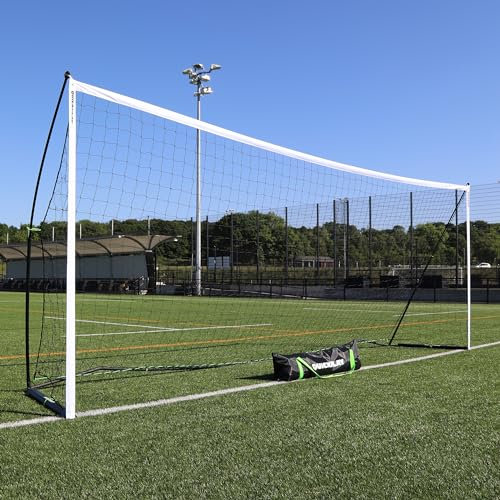 QUICKPLAY Kickster Pro Fußballtor und Basisgewicht für Elite-Fußballtraining auf Rasen, Hartböden oder Gras [Einzeltor] (47 x 18,5 cm)