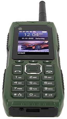 Entsperrtes Mobiltelefon, Multifunktionales Retro-Vier-Karten-Handy, 2400 MAh Lange Akkulaufzeit, Großes Tasten-Handy mit Antenne für ältere Kinder (Grün)