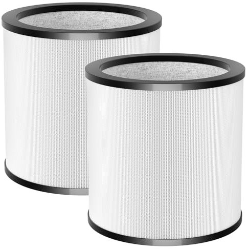 2 Pack Upgraded TP01 Filter HEPA Filter Replacement Compatible with Dyson Tower Purifier Pure Cool Link TP01, TP02, TP03, AM11, BP01 Models, Compare to Part 968126-03, Black