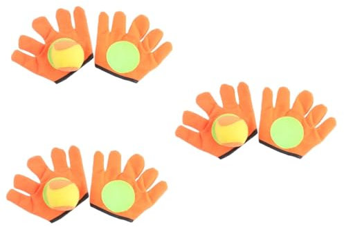 Toyvian 3 Piezas Juego De Disco De Palo Guante De Bola Magica Pelota De Tenis Pelota De Pádel De Playa Juguetes Deportivos Para Padres e Hijos Juego De Atrapar Pelota Niño Raqueta Deportes