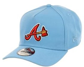 New Era Atlanta Braves MLB Cooperstown Sky Blue 9Forty A-Frame Snapback Cap - One-Size