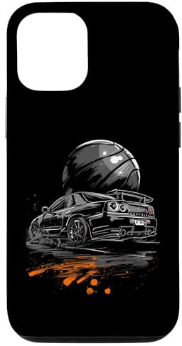 Hülle für iPhone 12/12 Pro JDM Tokyo R34 Auto Basketball Fan Japanisches Drift Car