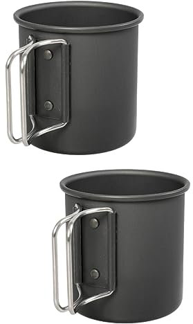 BESPORTBLE 2pièces Gobelet Eau Pliable Et Pour Camping Accessoire Pratique Pour Boissons Extérieur Mug Aluminium Portable Pour Café Thé
