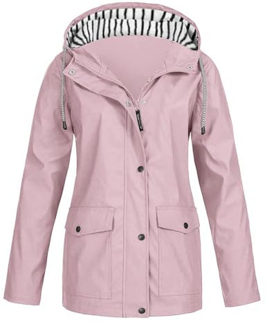 Imperméable-Coupe-Vent-Vêtements-Imperméables Vestes ImperméAbles Femme Veste ImperméAble Femme Rose M