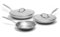 Heritage Steel 5 Piece Fry Pan Set | Made In USA | Titanium Series | 316Ti Skillet with Stay Cool Handle | Fully Clad Stainless Steel Pan with 5-Ply Construction | Induction Ready & Non Toxic