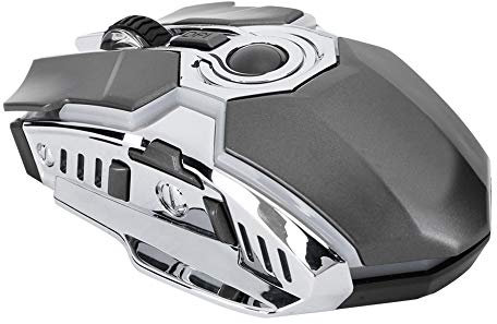 SUNGOOYUE Wireless Charging Colorful Backlight Gaming Mouse for Game Enthusiasts Iron Gray (Iron Gray)