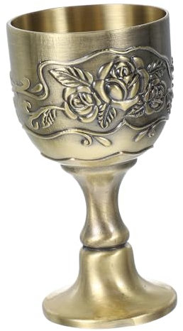 OFFSCH Juego De Vino Antiguo. Copas De Cáliz De Oro Cáliz Copas De Comunión Copas De Cáliz Vintage Copa Cáliz Pequeña Copa De Whisky Copa De Licor De Vino Aleación De Zinc Golden