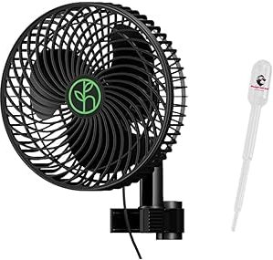Oszillierender Clip-Ventilator 10 W 3-Gang fi 150 mm - konzipiert für Growzelte Herb Garden