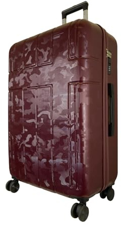 Monopol Reisekoffer und Kofferset 3tlg Hartschale Camo Trolley (rotbraun, Reisekoffer - Größe L)