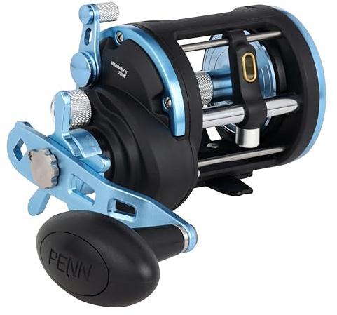 Penn Warfare™ II Level Wind Rolle | Rolle für das Raubfischangeln im Salzwasser | Schleppangeln, Casting & Grundangeln | Level Wind Spule | Mehrere Größen