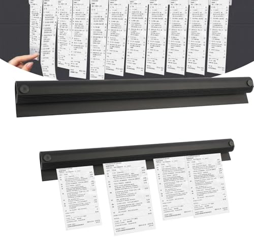Selbstklebende Bonschiene aus Aluminium, 30cm - Bonleiste für Gastronomie und Büro, Klemmleiste Zettelhalter, Ideal für Küche, Bar, Restaurant Bestellungen und Notizen Robust und langlebig