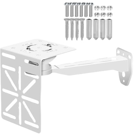perfk Support de Caméra de Sécurité Réglable, Support de Montage de Caméra de Sécurité, Support Caméra Extérieur pour Jardin, Hôtel, Pelouse, Terrasse, Extérieur, Support Mural