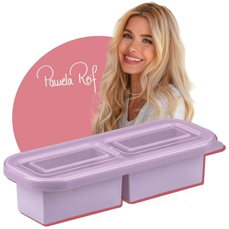 FACKELMANN x Pamela Reif Gefrierbehälter – 2 x 250 ml, Lavendelfarben, Silikonform zum Einfrieren, Spülmaschinengeeignet, Lavendel