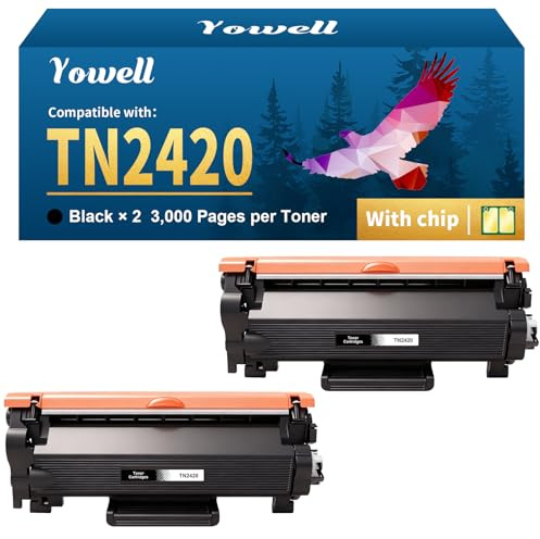 Yowell TN2420 Kompatibel für TN-2420 TN-2410 für Brother MFC L2710DW Toner