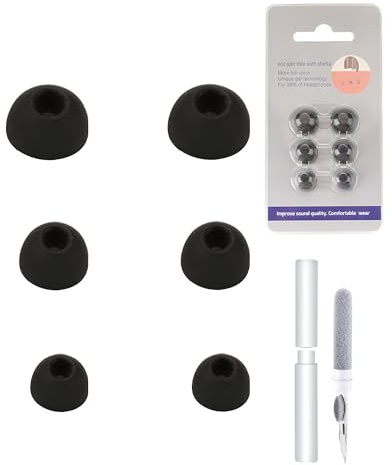3 Pairs Silicone Ear Tips for XIAOMI Redmi Buds 5 Pro，daunke Replacement Ear Tips，3 Different Size (S/M/L)，soft and comfortable，for In-Ear Headphones，Black