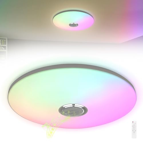 YZNAHRE 72W LED Deckenleuchte Dimmbar mit Bluetooth, RGB Farbwechsel, Fernbedienung & App-Steuerung – für Wohnzimmer, Küche, Kinderzimmer