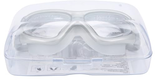 Yinhing Occhialini da Nuoto per Adulti con Occhiali da Nuoto in Silicone Antiappannamento per Uomo e Donna, Fascia Dal Design Ergonomico (Bianco grigio)