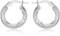 Tuscany Silver Damen Sterling Silber 25mm Patterned Hoop Ohrringe 8.51.1679
