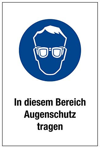 Gebotsschild - Augenschutz tragen - Kunststoff selbstklebend - 20 x 30 cm