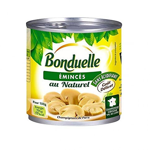 Bonduelle Funghi Affettati Au Naturel De Paris Nessuna Acidificante Delicato 200G Gusto (Pacchetto di 10)