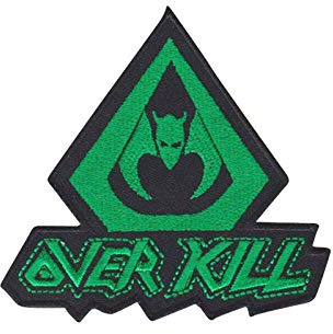 LipaLipaNa Overkill Thrash Metal Band Green Aufnäher Besticktes Patch zum Aufbügeln Applique