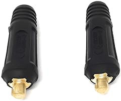 ELCAN Conector rápido aéreo macho 10-25mm para cable soldadura DKZ10-25 o DKJ10-25 200A utilizado en máquinas de soldadura y corte como conexiones de potencia (2 unidades)