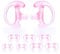 zeadio 8-Pair Pro-Grade Covert Surveillance Earbud, Replacement Ear Insert, Silicon Earmold Earplug for Two-Way Radio Earpiece Audio Coil Tube, Compatible with Motorola/Kenwood (16pcs, Pink)