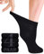 Fiera Besa Diabetiker Socken Damen mit Lycra, 4 Paar, Knöchelhoch Bambus-Viskose Socken, Superweiche, Dünne und ohne Naht Bambus-Viskose socken für den Alltag, 35-38 und 39-42 (35-38, Schwarz)
