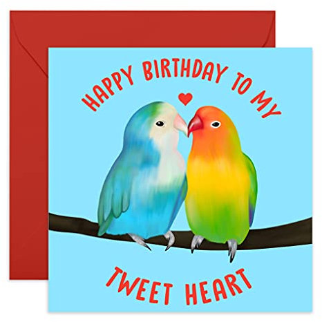 Central 23 - Süße Geburtstagskarte für Ehemann – Happy Birthday to my TweetHeart – Süße Geburtstagskarten für Frauen – Geburtstagskarten für Männer – lustige Grußkarten