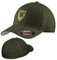 Copytec Flexfit Kappe 1 PzAufklBtl 1 Bundeswehr Abzeichen Takitsches Zeichen #36754, Farbe:Oliv, Flexfit Kappe:S/M