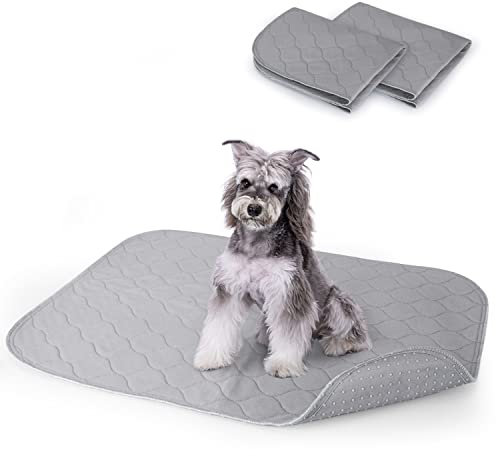 Nobleza Welpenunterlage Inkontinenzunterlage Waschbar, Trainingsunterlagen für Haustier Hundematte Bodenschutz Waschbare Wiederverwendbar rutschfeste Unterlage für Welpen Hunde Katzen, 75×89CM/2 Pack