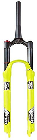 QHY 26 27.5 29 MTB Forcella Sospensione Bicicletta Freno Disco Giallo Ammortizzatore Ad Aria Forcella Bici Forcella Mountain Bike Forcella Sgancio Rapido Blocco Manuale/Remoto 120mm Viaggio 1-1/2 1-1/