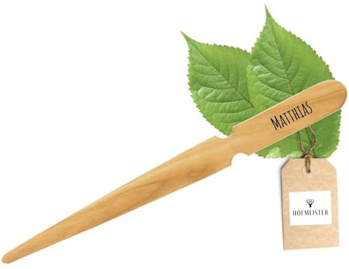 HOFMEISTER® Brieföffner aus Kirschholz mit Gravur des Namens, personalisiert, Geschenk Geburtstag, Lesezeichen, für Homeoffice oder Büro, Werbegeschenk, handgefertigt, geölt, 24,5 cm