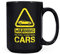 Mug Monster - Warning May Start Talking About Cars Funny Gift Mug - Ceramic Coffee Mug/Cup, Gift for Men or Women, Extra Large and Giant Mug Available, 15oz Black Mug