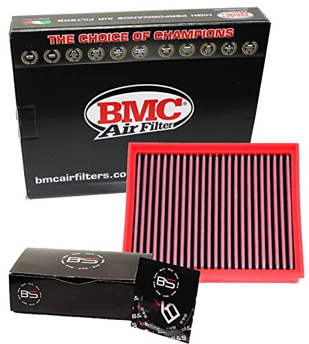 B&S Kit Filtro Aria Sportivo Aspirazione Rigenerabile Lavabile FB892/20 con Profumatore Interni