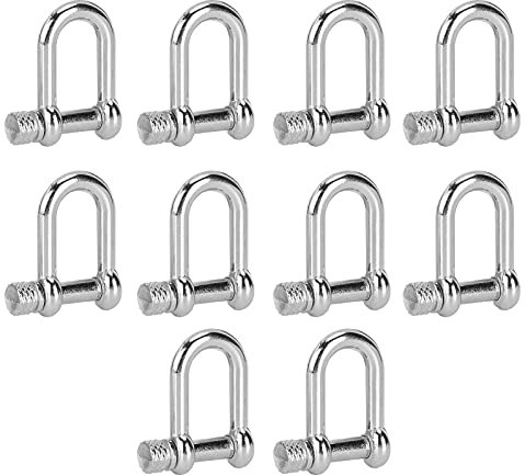 DEWIN Grillo Acciaio Grilli Acciaio per Impieghi Gravosi Grillo Inox Acciaio per l'Escursionismo per Bracciali Paracord,Cordini, Carichi di Pesanti,Gancio Sacco da Boxe