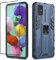 Btstring Hülle kompatibel mit Samsung Galaxy A51 mit Schutzfolie, Militär Standard Cover Case Standfunktion Handy Hüllen- Blau