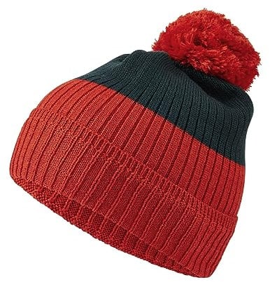 FALKE Unisex Beanie-Mütze Trekking Rib Hat with Pompom U BE Wolle Funktionsmaterial schnelltrocknend warm 1 Stück, Grün (Holly 7385), ONESIZE