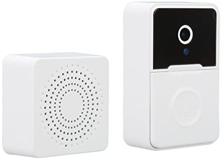 Wireless Video Doorbell Camera, Smart Video Doorbell Camera with Motion Detector, Two Way Audio, IP65 Waterproof, No Monthly Fees, Video Doorbell Kit for Home