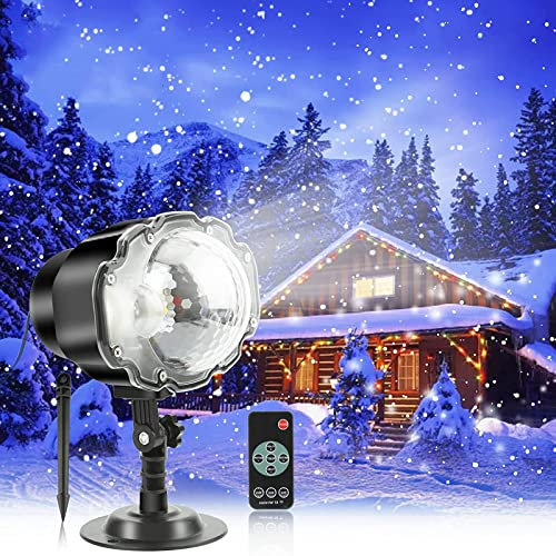 AAOTE Snowfall Light Projector, Christmas Snowfall Projector Lights Indoor Outdoor Holiday Lamp Snow for Halloween Xmas Party Wedding Garden Landscape Decor