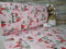 240cm Breit Meterware ab 50cm Weihnachtsstoffe Flanell Baumwolle Stoff Baumwollstoff Weihnachten Stoffe Weihnachtsstoff Bastelstoff Wichteln ÖKO-TEX VF0W0001 (Rosa)