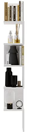AKKE Wandregal für Wanddeko Bücherregal Hängeregal Wohnzimmer Schlafzimmer Badezimmer Regal Wand Modernes Schweberegal 28x159x22 cm Weiß