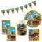 Procos 10215302DY - Party Set Baustelle, 45-teiliges Einweggeschirr für Kindergeburtstag und Mottoparty, Tischdeko